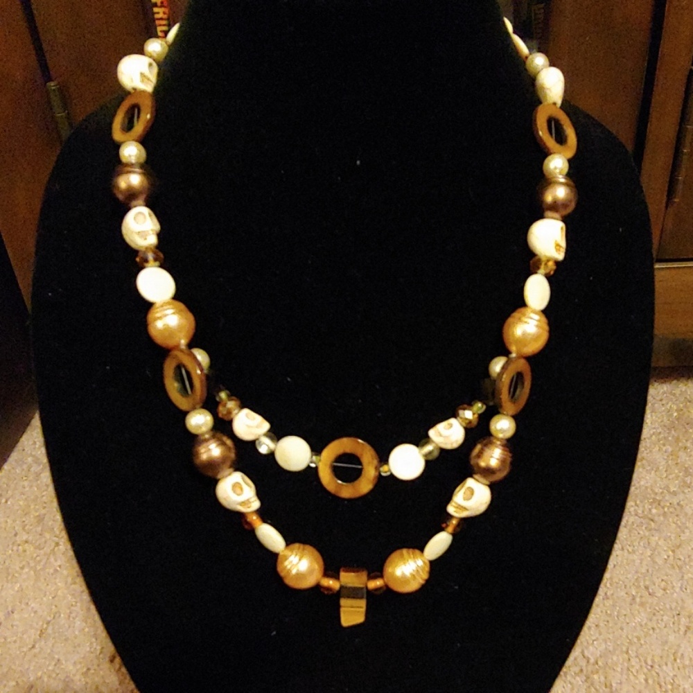 Skull beaded necklace